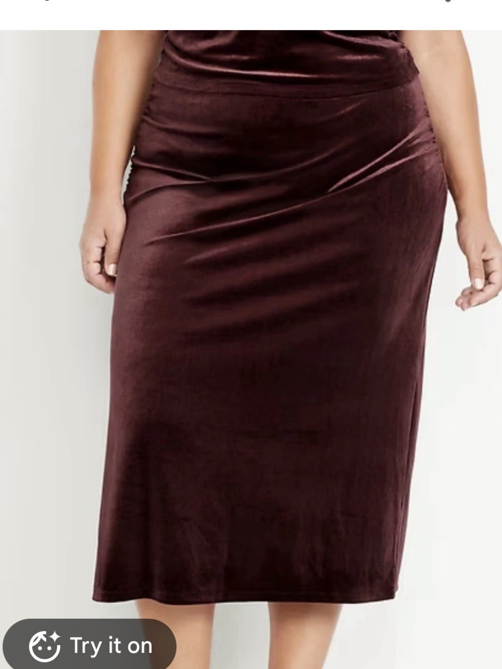 TWO NEW WITH TAGS Old Navy Velvet-like  Midi Skirts in Burgundy and Black